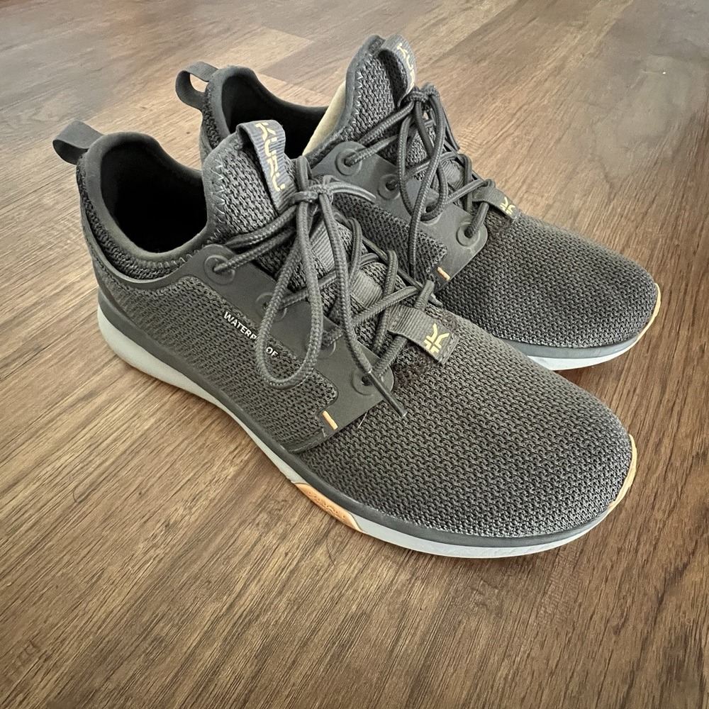 Kuru Atom Womens Size 9.5 Smoke Gray Athletic Running Waterproof Shoes Sneaker